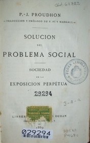 Solución del problema social : sociedad de la exposición perpetua