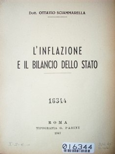 L'Inflazione e il bilancio dello stato