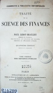 Traité de la science des finances