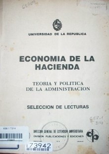 Teoría y política de la administración : selección de lecturas