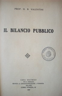 Il bilancio pubblico