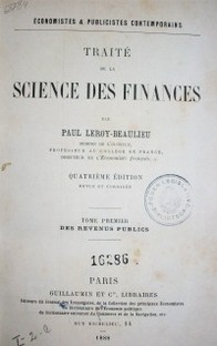 Traité de la science des finances
