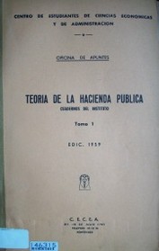 Teoría de la hacienda pública : cuadernos del Instituto