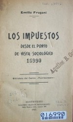 Los impuestos desde el punto de vista sociológico