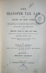 The transfer tax law of the State of New York