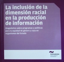 La inclusión de la dimensión racial en la producción de información : diagnóstico sobre programas y políticas para la equidad de género y raza en organismos del Estado