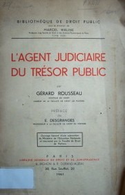 L´agent juriciaire du trésor public