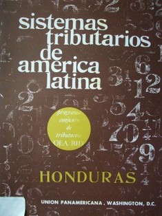 Sistemas tributarios de América Latina : Honduras