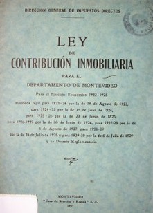 Ley de contribución inmobiliaria para el Departamento de Montevideo