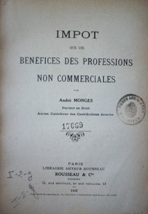 Impot sur les bénéfices des professions non commerciales