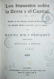 Los impuestos sobre la renta y el capital