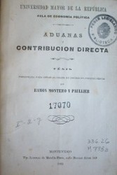 Aduanas y contribución directa : tesis