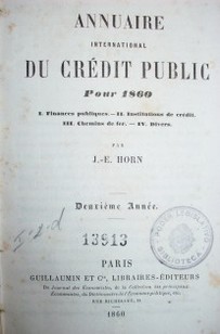 Annuaire international du crédit public pour 1860
