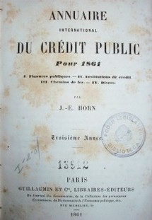 Annuaire international du crédit public pour 1861