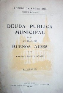 Deuda pública municipal de la Ciudad de Buenos Aires