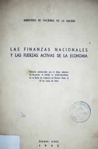 Las finanzas nacionales y las fuerzas activas de la economía