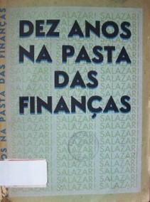 Dez anos na pasta das finanças