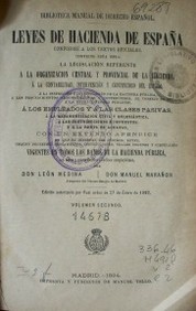 Leyes de hacienda de España : conforme a los textos oficiales