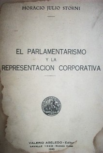 El parlamentarismo y la representación corporativa