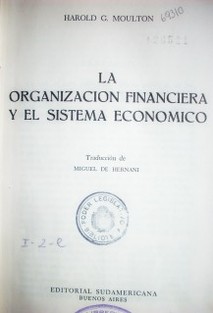 La organización financiera y el sistema económico
