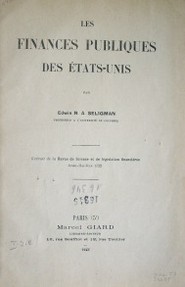 Les finances publiques des Etats-Unis
