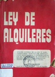 Ley de alquileres : texto de la Ley 14.219 : anotada con las modificaciones de la ley N° 14.220