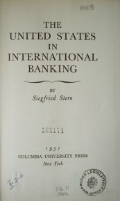 The United States in international banking