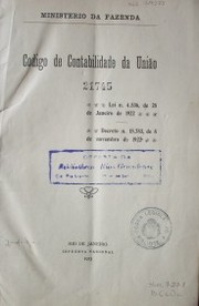 Codigo de contabilidade da Uniao