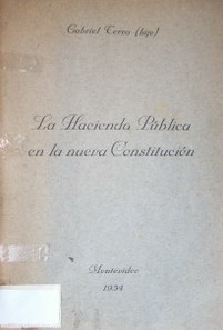 La hacienda pública en la nueva Constitución