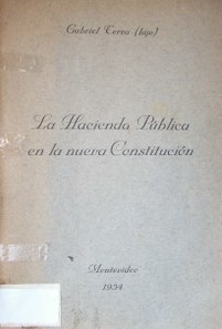 La hacienda pública en la nueva Constitución