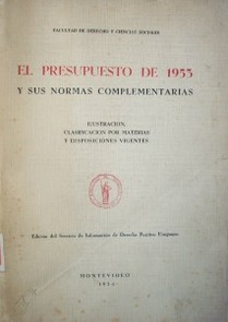 El Presupuesto de 1953 y sus normas complementarias