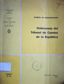 Ordenanzas del Tribunal de Cuentas de la República