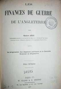 Les finances de guerre de l'Angleterre