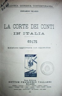 La corte dei conti in Italia