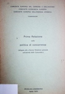 Prima relazione sulla politica di concorrenza