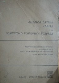 América Latina, Italia y la Comunidad Económica Europea