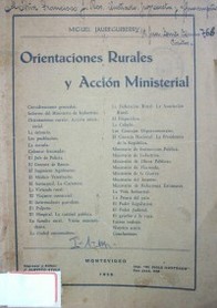 Orientaciones rurales y acción ministerial