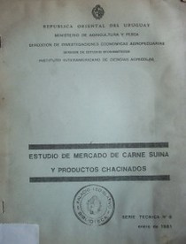 Estudio de mercado de carne suina y productos chacinados