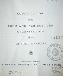 Constitución of the Food and Agriculture Organization of the United Nations