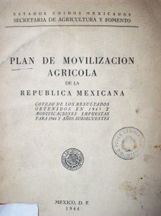 Plan de movilización agrícola de la República mexicana