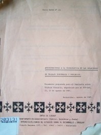 Aproximaciones a la problemática de las relaciones de trabajo informales y precarias