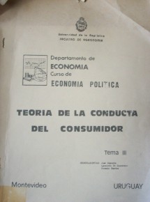 Teoría de la conducta del consumidor