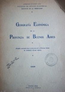 Geografía económica de la Provincia de Buenos Aires