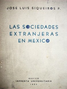 Las sociedades extranjeras en México