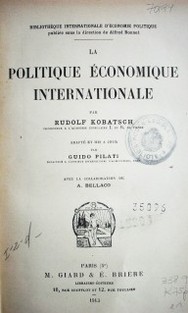 La politique économique internationale