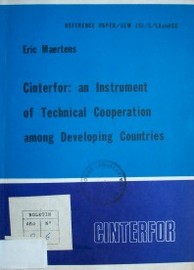 Cinterfor : an instrument of technical cooperation among developing countries