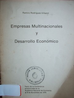 Empresas multinacionales y desarrollo económico