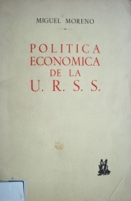 Política económica de la U.R.S.S.