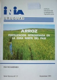 Arroz : fertilización nitrogenada en la zona norte del país