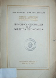 Principios generales de la política económica